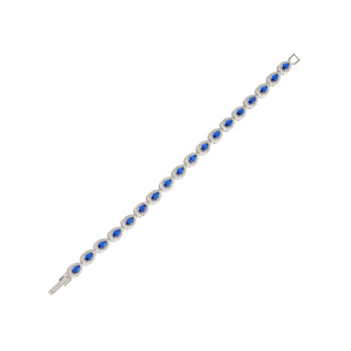 Sapphire Teardrop Halo Bracelet