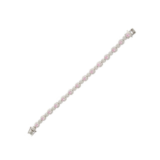Blush Halo Tennis Bracelet