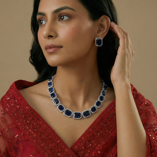 Sapphire And Zirconia Choker