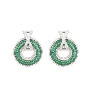 Mosaic Halo Detachable Earrings