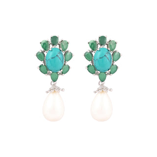 Ocean Bloom Pearl Earrings