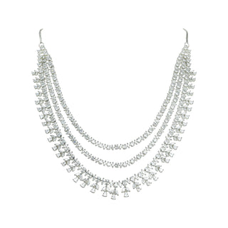 Diamond veil necklace set