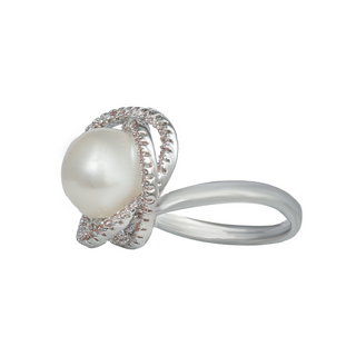 Orbit Pearl Halo Ring