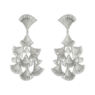 Fanfall Earrings in Silver