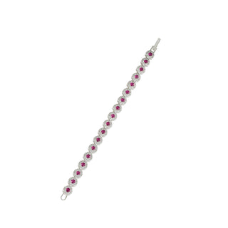 Blooming Ruby Tennis Bracelet