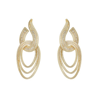 Infinity Weave golden Earrings