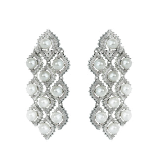 La Bella Pearl Chandeliers in Silver