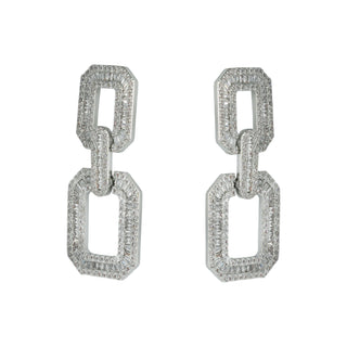 Silver Link Radiance Earrings