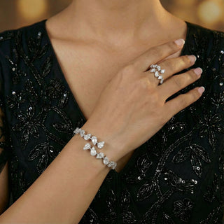 Pear Drop Trail Bracelet & Ring Set