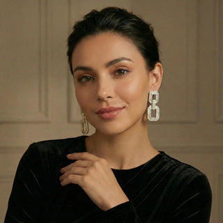 Silver Link Radiance Earrings