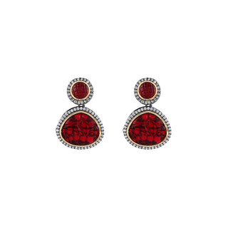 Victorian 2 Tier Ruby Earrings