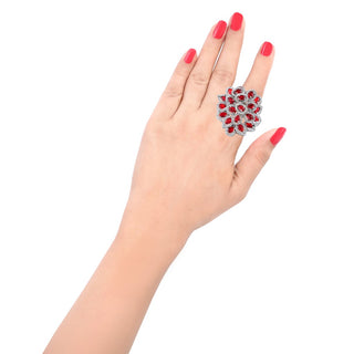 Dahlia Ruby Finger Ring