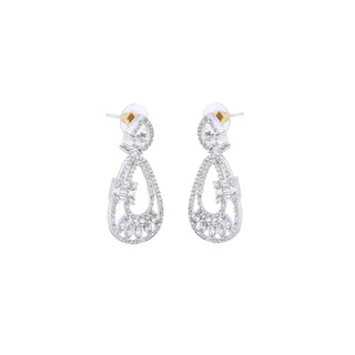 Pear Shaped Danglers Silver