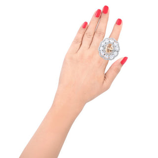 Geometric Rose Finger Ring