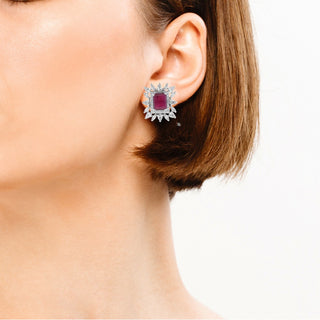Radiating Ruby Earrings