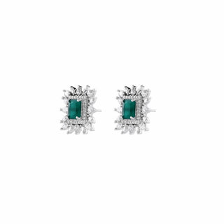 Radiating Emerald Earrings
