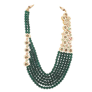 Anaya Emerald Moti And Kundan Set