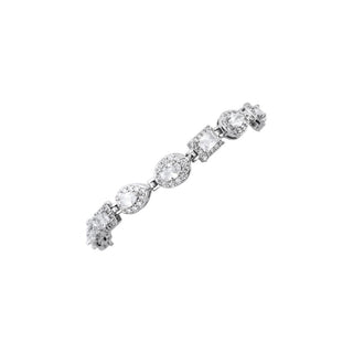 Multishaped Cubic Zirconia Tennis Bracelet