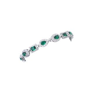 Multishaped Emerald Tennis Bracelet