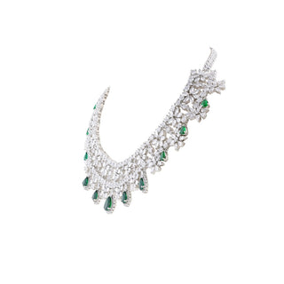 Diamonte Emerald Necklace Set